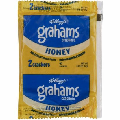 Picture of Keebler Grahams Honey Crackers, 0.49 Oz, Carton Of 200 Crackers