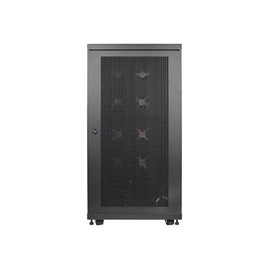 Picture of Tripp Lite 24U Industrial Rack Floor Enclosure Server Cabinet Doors & Sides - Rack cabinet - black - 24U - 19in