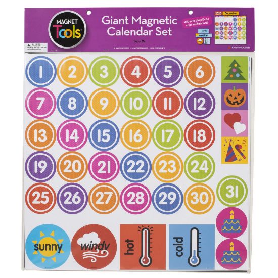 Picture of Dowling Magnets Magnet Tools Giant Magnetic Calendar 94-Piece Set