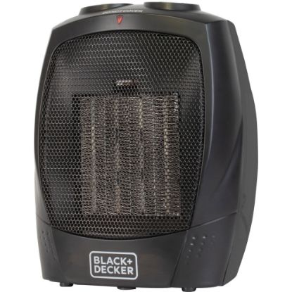 Picture of Black+Decker BHDC201 1,500-Watt Personal Ceramic Heater, 9-1/4inH x 7-5/16inW x 6-5/16inD, Black