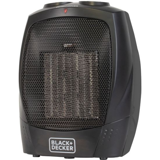 Picture of Black+Decker BHDC201 1,500-Watt Personal Ceramic Heater, 9-1/4inH x 7-5/16inW x 6-5/16inD, Black