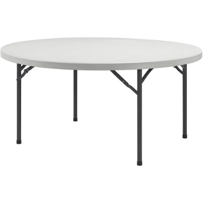 Picture of Lorell Banquet Folding Table, Round, 29-1/4inH x 48inW x 48inD, Platinum