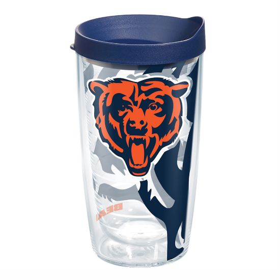 Picture of Tervis NFL Tumbler With Lid, 16 Oz, Chicago Bears, Clear