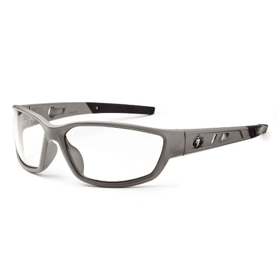 Picture of Ergodyne Skullerz Safety Glasses, Kvasir, Matte Gray Frame, Clear Lens