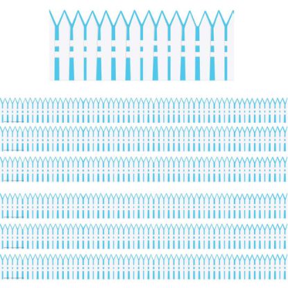 Picture of Eureka School Extra-Wide Deco Trim, A Teachable Town Picket Fence, 37' Per Pack, Set Of 6 Packs