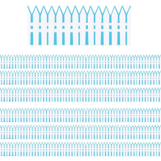 Picture of Eureka School Extra-Wide Deco Trim, A Teachable Town Picket Fence, 37' Per Pack, Set Of 6 Packs