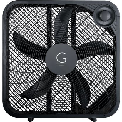 Picture of Genesis 3-Speed Box Fan With Max Cooling Technology, 20in, Black