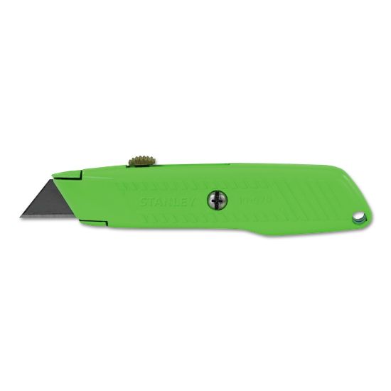 Picture of Interlock High Viz Retractable Utility Knife, 5-7/8 in L, Carbon Steel, Green