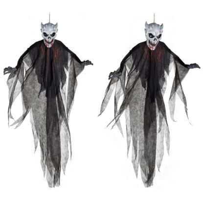 Picture of Amscan Halloween Demon Hanging Prop, 7ft, Black