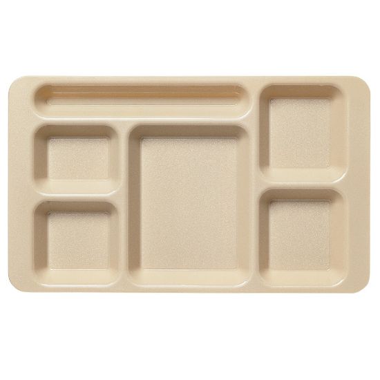 Picture of Cambro Camwear 5-Compartment Trays, 15inW, Beige, Pack Of 24 Trays