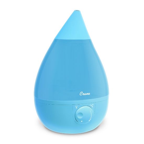 Picture of Crane Drop Ultrasonic Cool Mist Humidifier, 8 5/8inH x 8 5/8inW x 13 3/8inD, Aqua