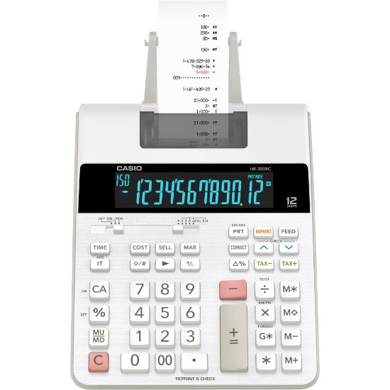 Picture of Casio HR-300RC Desktop 2-Color Printing Calculator