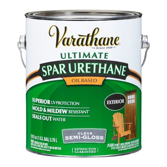 Picture of Varathane Ultimate Oil-Based Spar Urethane, 350 VOC, 1 Gallon, Semi-Gloss, Pack Of 2 Cans