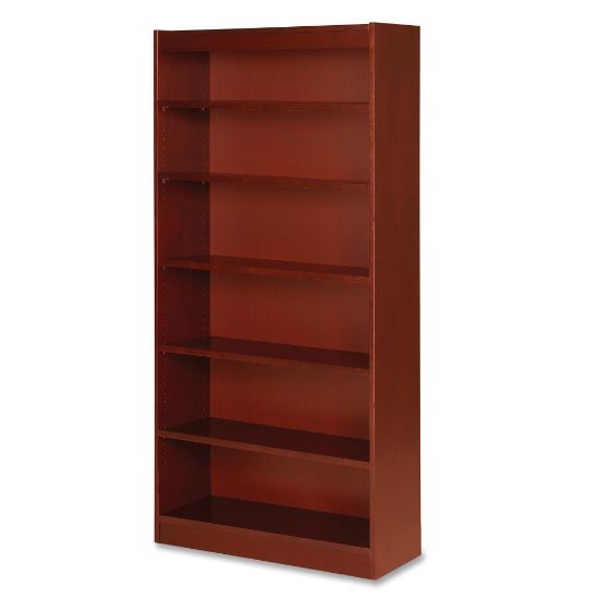 Picture of Lorell Veneer Modular Shelving Bookcase, 6-Shelf, 72inH x 36inW x 12inD, Cherry