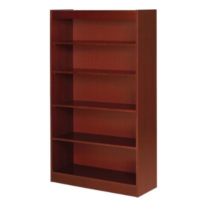 Picture of Lorell Veneer Modular Shelving Bookcase, 5-Shelf, 60inH x 36inW x 12inD, Cherry