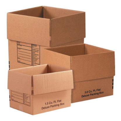 Picture of Partners Brand  Corrugated Deluxe Moving Boxes, Combination Pack #1, Kraft, Pack Of 15