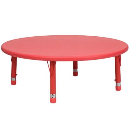 Picture of Flash Furniture 45in Round Adjustable Activity Table, Red