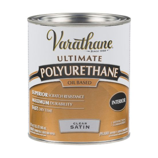 Picture of Rust-Oleum Varathane Ultimate Oil-Based Polyurethane, 32 Oz, Clear Satin, Pack Of 2 Cans